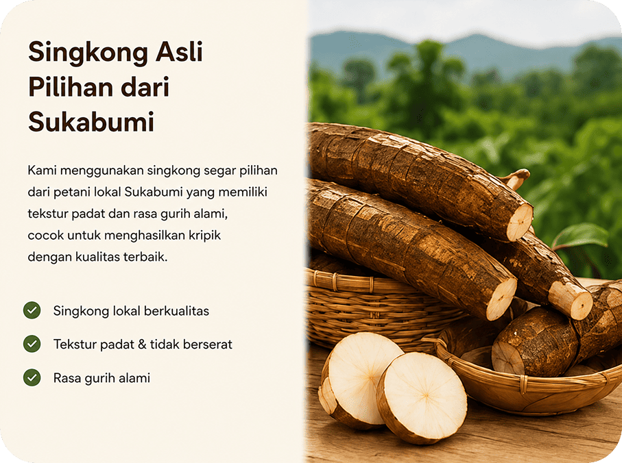 Singkong Asli Pilihan dari Sukabumi